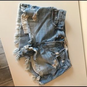 Distressed Jean Shorts Hollister